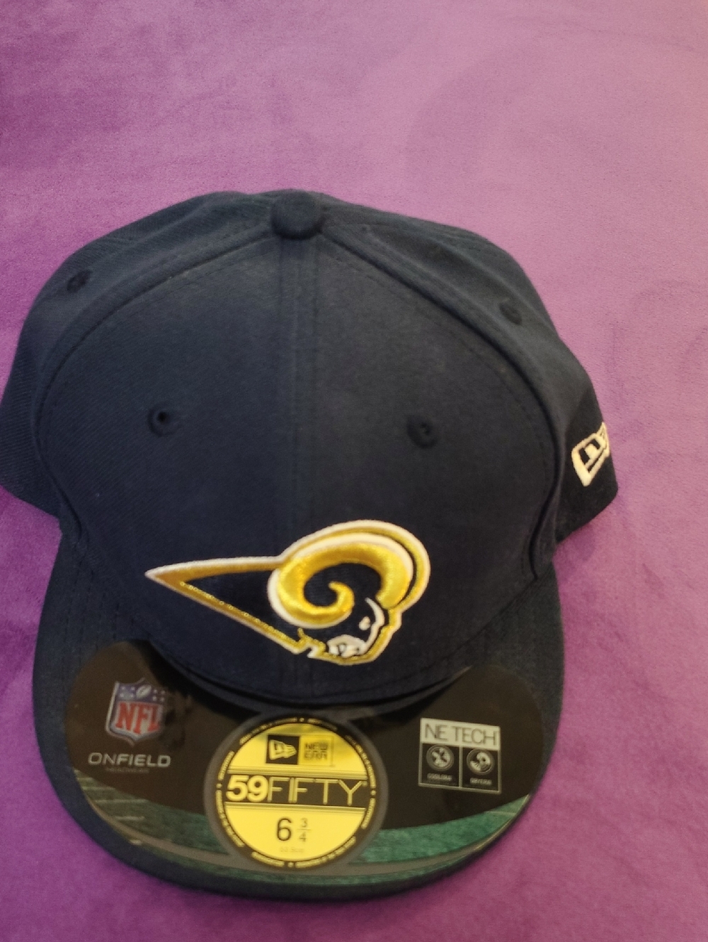 New Era Navy and Gold Los Angeles Rams Fitted Cap
